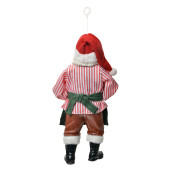 Figurina Mos Craciun textil multicolor 9x6x17 cm