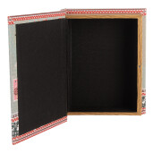 Set 3 cutii Craciun tip Carte lemn multicolor 27x22x7 cm, 22x17x6 cm, 17x12x4 cm
