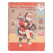 Set 3 cutii tip Carte Craciun lemn multicolor 27x22x7 cm, 22x17x6 cm, 17x12x4 cm