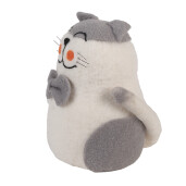 Figurina Pisicuta textil multicolor 14x14x20 cm