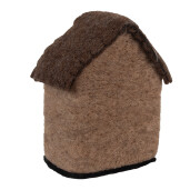 Casuta Turta Dulce Craciun textil 12x7x14 cm