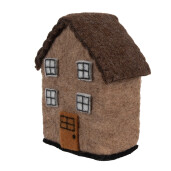 Casuta Turta Dulce Craciun textil 12x7x14 cm