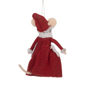 Figurina Soricel Craciun textil multicolor 8x6x14 cm