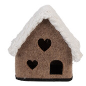 Casuta decorativa textil 13x10x13 cm