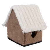 Casuta decorativa textil 13x10x13 cm