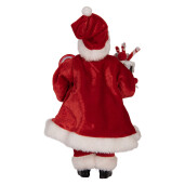 Figurina Mos Craciun textil 16x8x28 cm