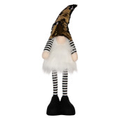 Figurina Mos Craciun textil multicolor 8x12x56 cm