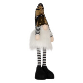 Figurina Mos Craciun textil multicolor 8x12x56 cm