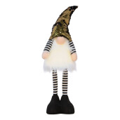 Figurina Mos Craciun textil multicolor 8x12x56 cm