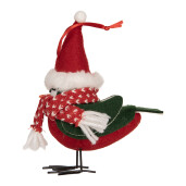 Figurina Pasare textil multicolor 11x7x12 cm