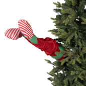 Ornament brad Picioare Spiridus textil 15x10x39 cm