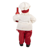 Figurina Mos Craciun Bucatar textil multicolor 15x10x27 cm