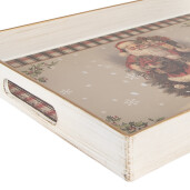 Set 3 tavi Craciun plastic multicolor 40x30x4 / 35x25x4 / 30x20x4 cm