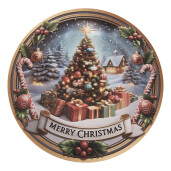 Farfurie Craciun plastic Ø 33x1 cm