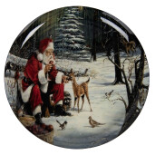 Bol Craciun metal multicolor Ø 28x3 cm