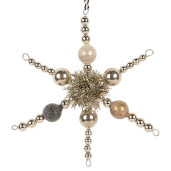 Ornament brad Craciun sticla multicolora III 16x3x16 cm
