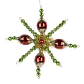 Ornament brad Craciun sticla multicolora KI 16x3x16 cm