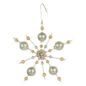 Ornament brad Craciun sticla multicolora  17x3x17 cm