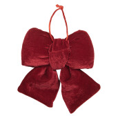 Ornament brad Craciun Fundita textil rosu 12x5x15 cm