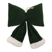 Fundita Craciun textil verde alb 28x10x40 cm