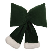 Fundita Craciun textil verde alb 28x10x40 cm