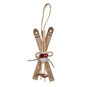 Ornament brad Craciun Schiuri lemn multicolor 5x1x12 cm