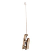 Ornament brad Craciun Saniuta lemn maro alb 3x2x6 cm