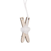 Ornament brad Craciun Schiuri bej alb 3x1x7 cm