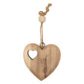 Ornament brad Mos Craciun lemn natur 10x2x10 cm