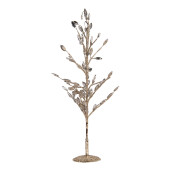 Copac decorativ metal plastic argintiu 9x9x50 cm