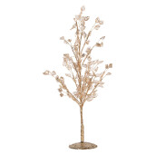 Copac decorativ metal plastic auriu 9x9x45 cm