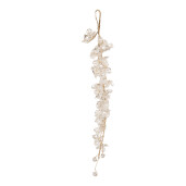 Ornament brad Craciun plastic alb  5x4x30 cm