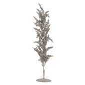 Copac decorativ metal plastic argintiu 12x12x60 cm