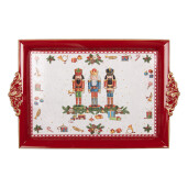 Tava Craciun plastic multicolor 41x26x3 cm