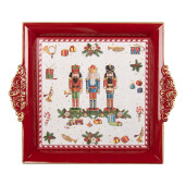 Tava Craciun plastic multicolor 30x26x3 cm