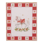 Set 3 cutii Craciun tip carte mdf multicolor  (3) 27x22x7 / 22x17x6 / 17x12x4 cm