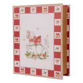 Set 3 cutii Craciun tip carte mdf multicolor  (3) 27x22x7 / 22x17x6 / 17x12x4 cm