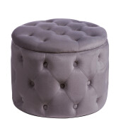 Taburet catifea gri 50 x 40 cm