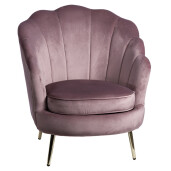 Fotoliu catifea roz 75 x 71 x 84 cm