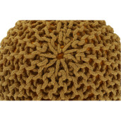 Taburet tricotat bumbac galben mustar Gobi 50x50x35 cm