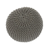 Puf impletit bumbac maro Gobi 50x50x35 cm