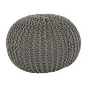 Puf impletit bumbac maro Gobi 50x50x35 cm