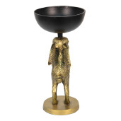 Figurina Iepuras aluminiu maro auriu 15x28 cm