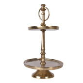 Platou supraetajat aluminiu auriu 27x18x34 cm