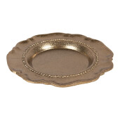 Bol decorativ aluminiu auriu Ø 20x2 cm