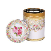 Set 4 cutii depozitare metal multicolor (4) Ø 11x14 /Ø 9x13 /Ø 8x11 /Ø 6x9 cm