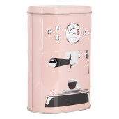 Set 2 cutii depozitare cafea metal multicolor 13x9x20 cm, 11x7x18 cm