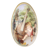 Ou decorativ Paste metal multicolor 7x11x7 cm