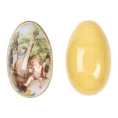 Ou decorativ Paste metal multicolor 7x11x7 cm