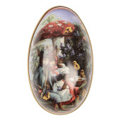 Ou decorativ Paste metal 7x11x7 cm